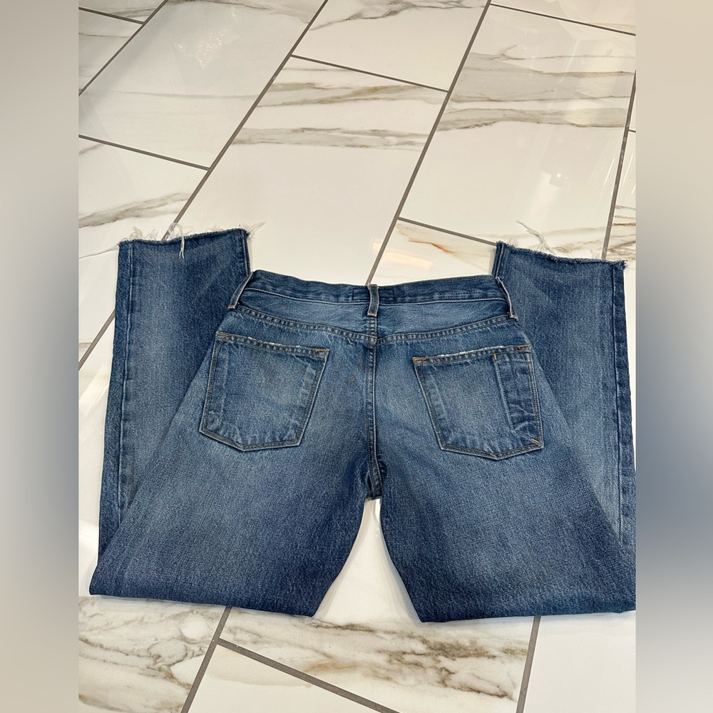 Current/Elliott Medium Blue Button-Fly Cropped Je… - image 8